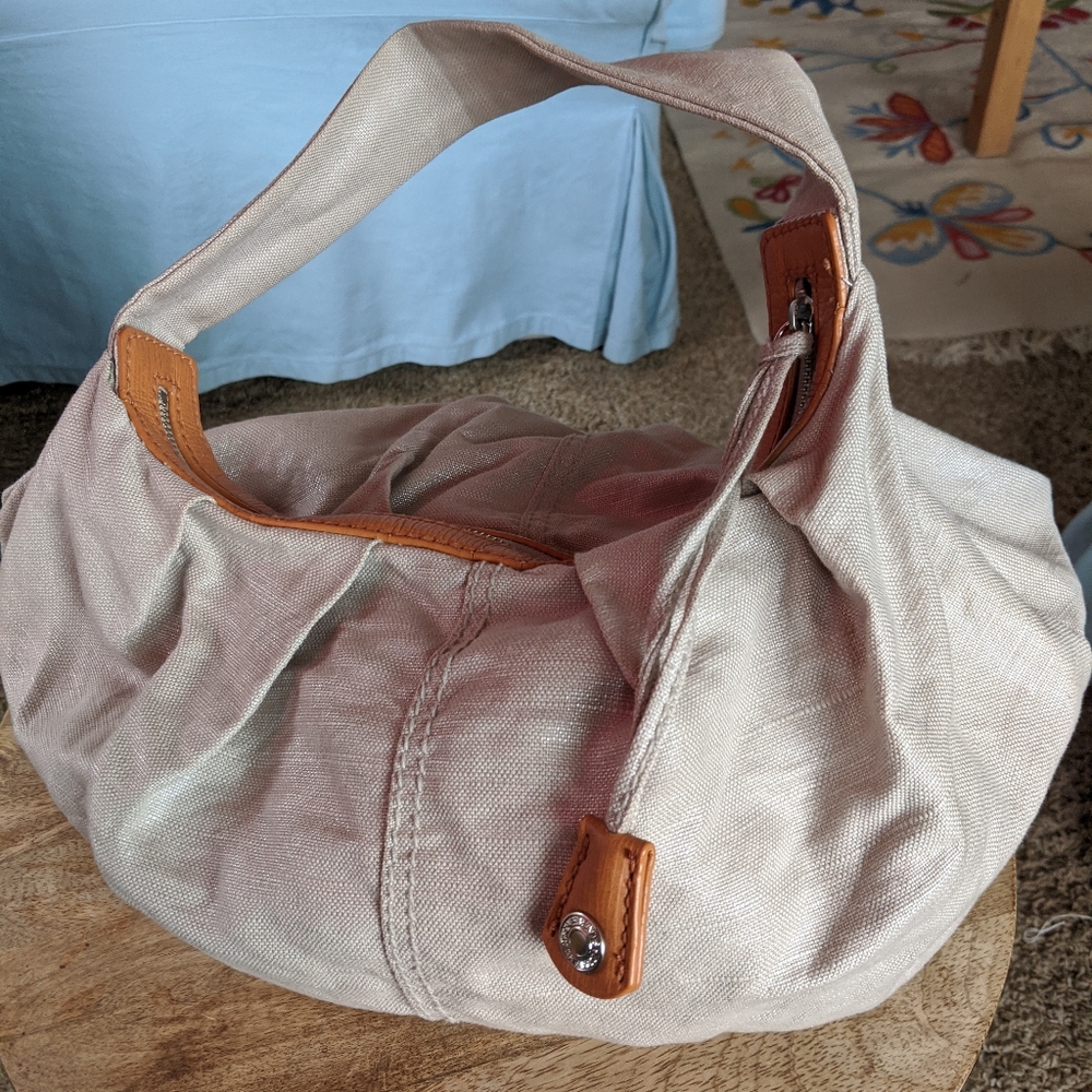 Gap linen shimmery bag